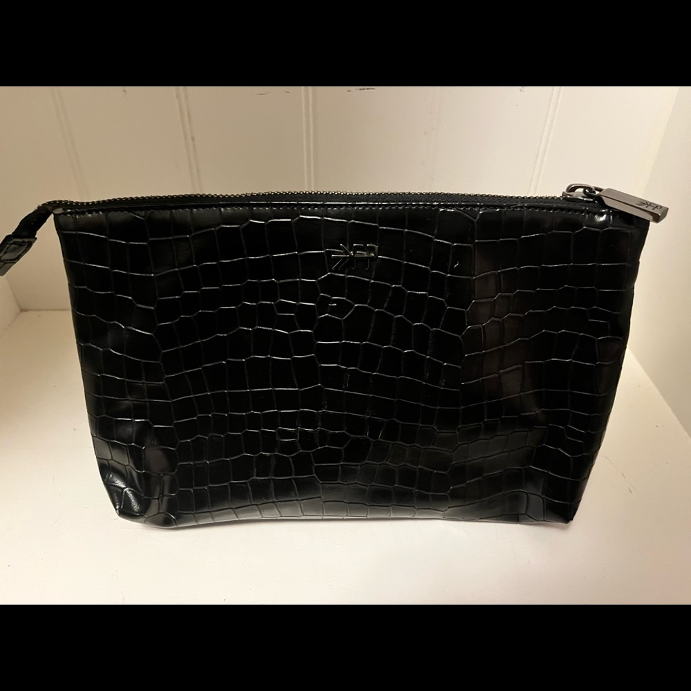 Freshly Picked Ebony Croc Zip Pouch